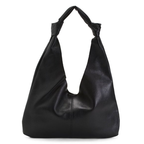 VIOLA CASTELLANI Black Made In Italy Leather Unlined Hobo